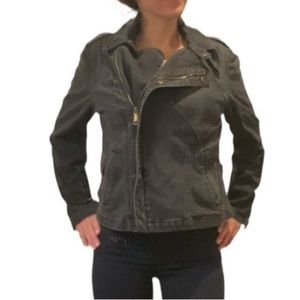𝅺🌷RALPH Lauren🌷 Dark Denim Asymmetrical Zipper Jacket  